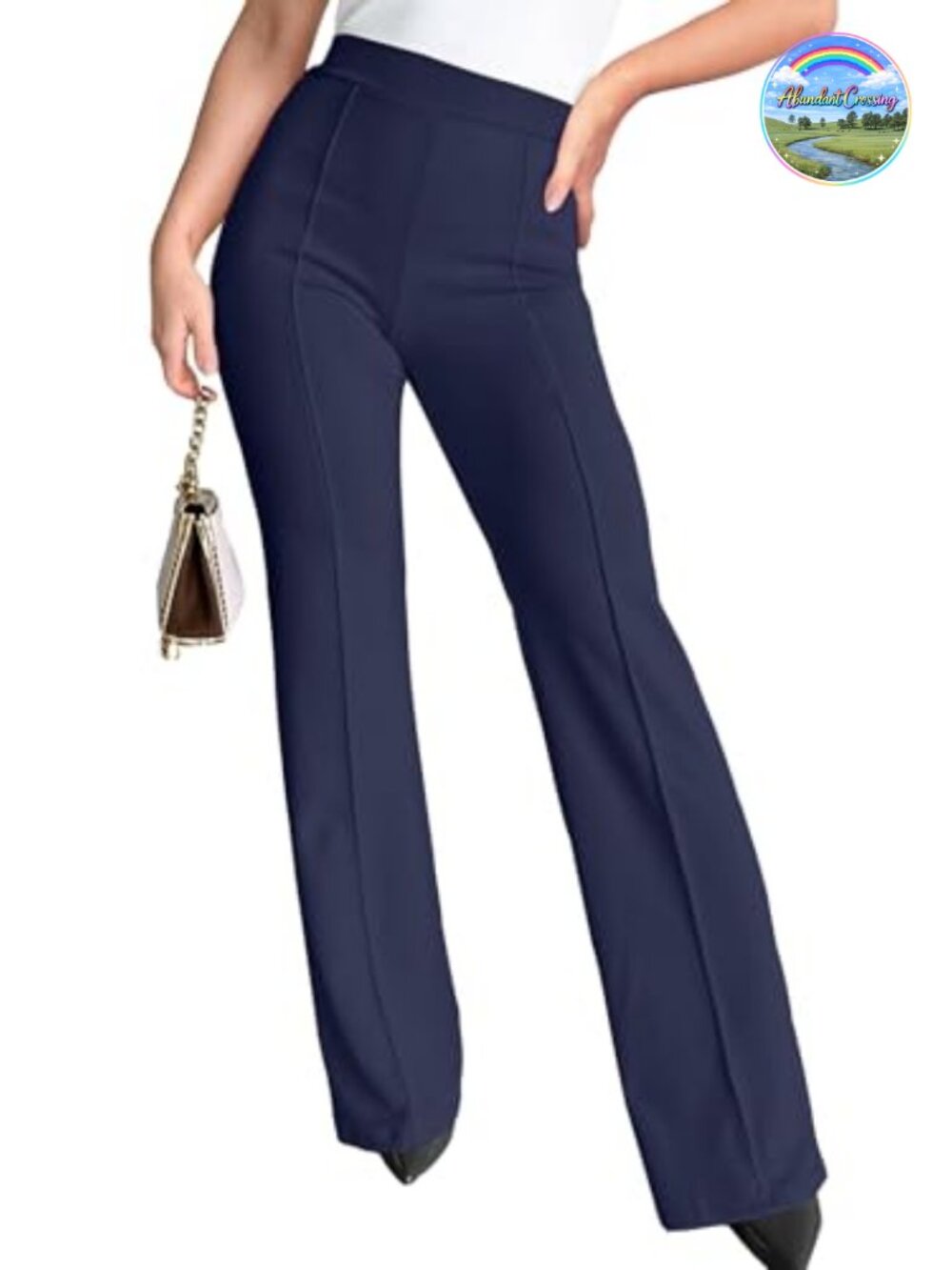 Wide Leg Dress Pants High Waisted Pleated Palazzo Work Slacks for Women